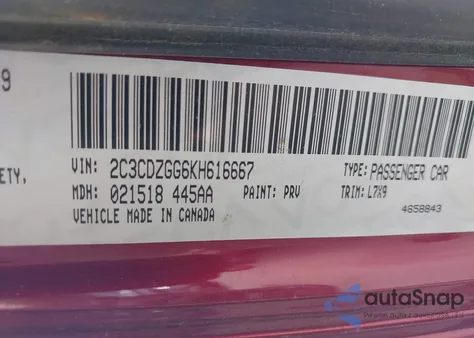 2019 Dodge Challenger Sxt Awd from USA, damaged, VIN 2C3CDZGG6KH616667